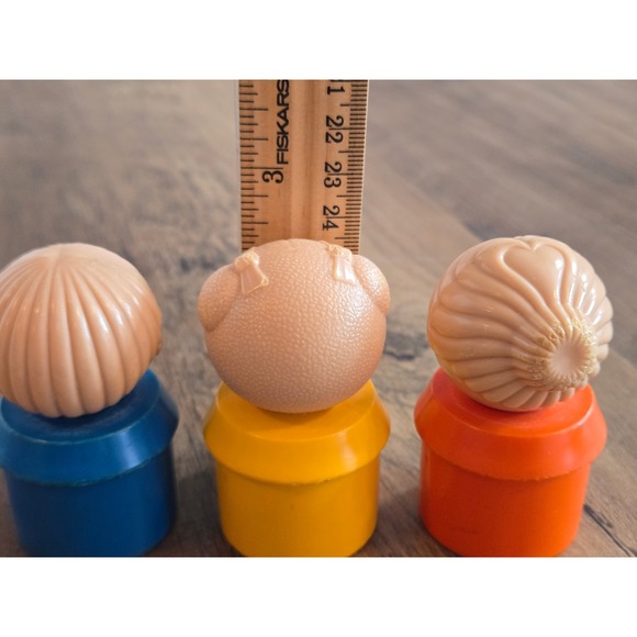 Vintage Tupperware Tuppertoys 1970s Plastic Figures Lot of 3- Man Woman Child - Picture 4 of 4